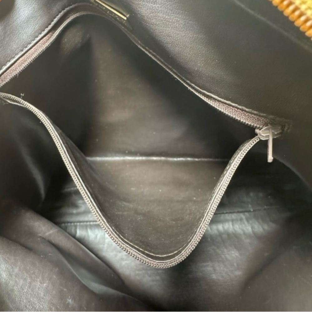 Yves Saint Laurent Vintage Brown Tan Tote Bag VTC - Picture 10 of 11